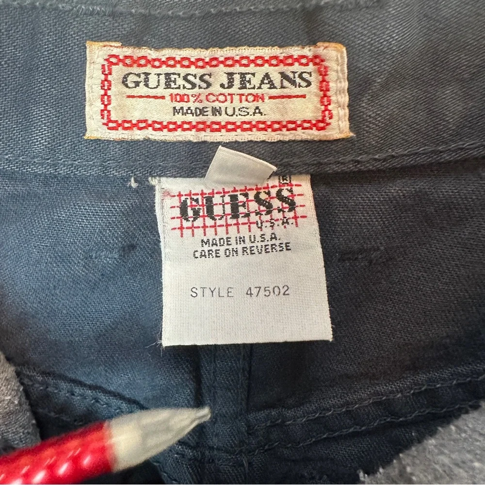 Vintage Guess Jeans 80s Blue Jean Denim Mini Skirt Women's Sz 26 USA MADE - Picture 4 of 5